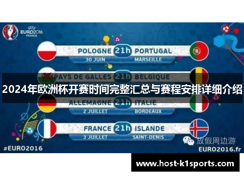 2024年欧洲杯开赛时间完整汇总与赛程安排详细介绍
