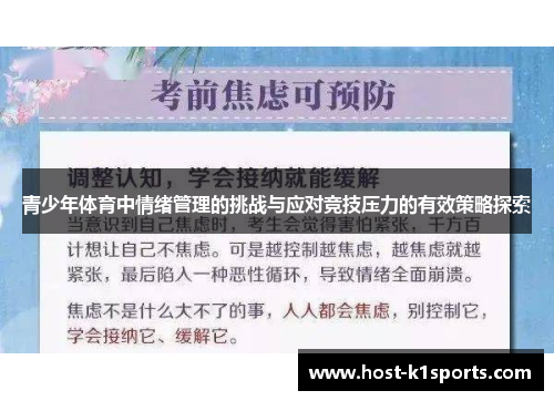 青少年体育中情绪管理的挑战与应对竞技压力的有效策略探索